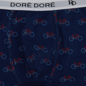 (Pas de photo) Boxer homme en coton fantaisie bicyclettes - Bleu Voilier & Bleu Drapeau