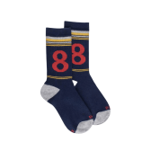 Number 8 Cotton Fancy Socks - Blauw