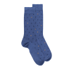 Garen herensokken uit Schotland met klein D-patroon in twee kleuren - Blauw