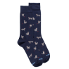Egyptisch katoenen herensokken met hondenmotief - Matrozenblauw