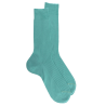 Luxe sokken in extra fijn ruitjesgaren - Groen