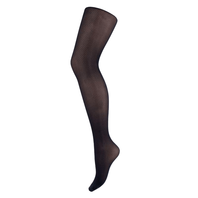 Panty met klein ruitjespatroon - marineblauw