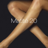 Set van 7 paar zwarte 20 denier matte panty's, inclusief 1 paar gratis