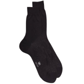 Set van 7 polyamide voile herensokken - Zwart