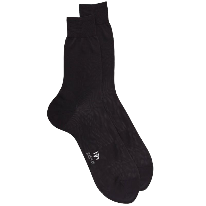 Set van 7 polyamide voile herensokken - Zwart