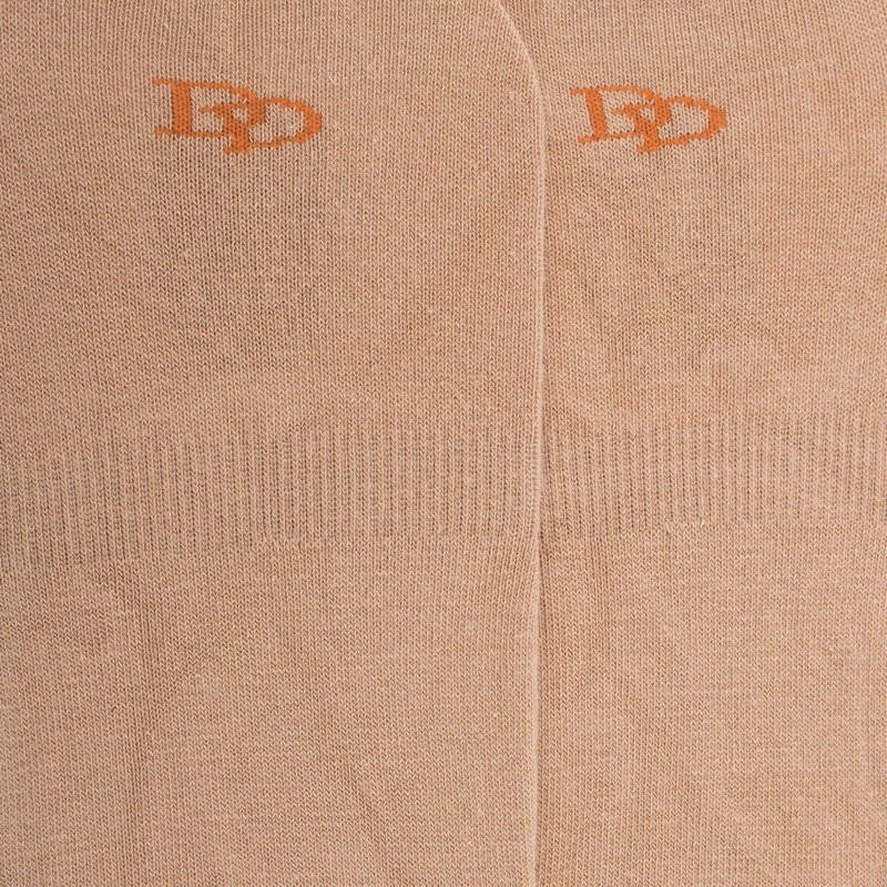 Set van 7 paar onzichtbare beige katoenen sokken