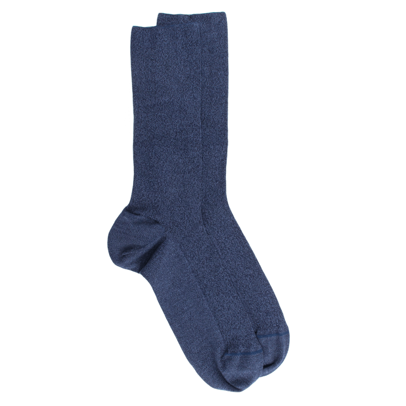 Sokken Doré Doré zonder elastiek in Egyptisch katoen - Speciaal voor gevoelige benen - Donkere jeans
