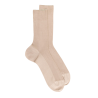 Herensokken zonder elastische boord in Schots garen - Beige