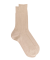 Geribde herensokken van zuiver Schots garen - Beige