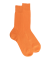 Geribde herensokken van zuiver Schots garen - Licht oranje
