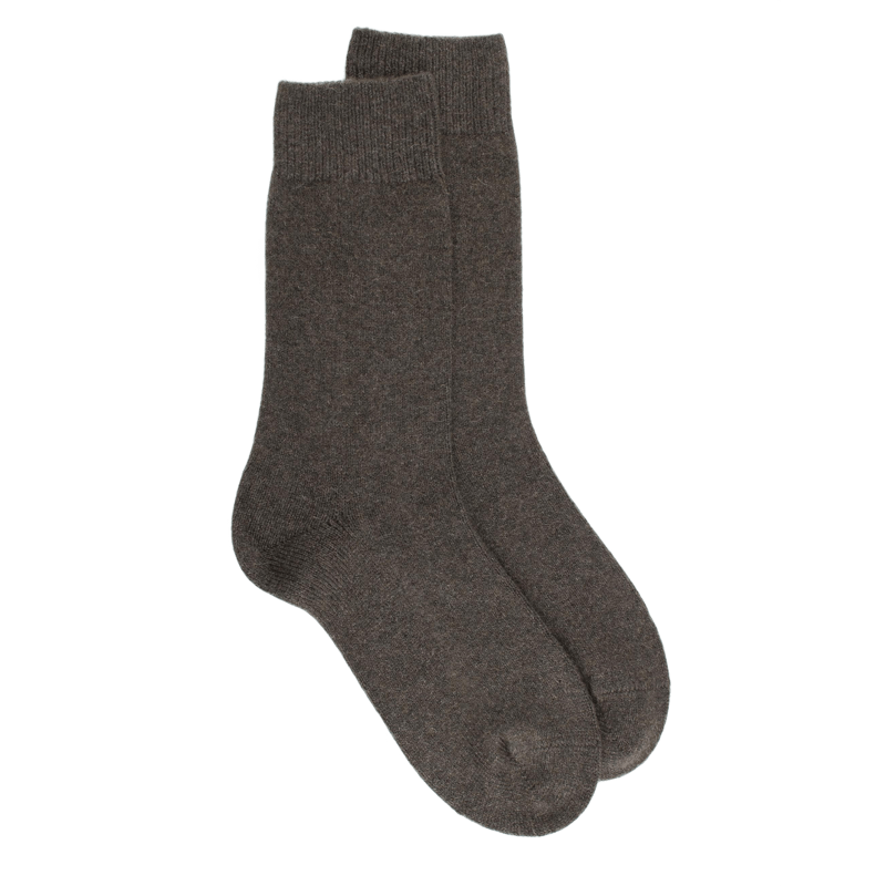 Merino wol en kasjmier sokken - donker kaki
