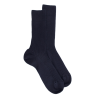 Geribde herensokken van 100% fijne merinowol - Donkerblauw