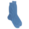 Luxe herensokken in zuiver extra fijn ruitjesgaren - Blauw
