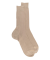 Luxe herensokken van zuiver extra fijn ruitjesgaren - Beige